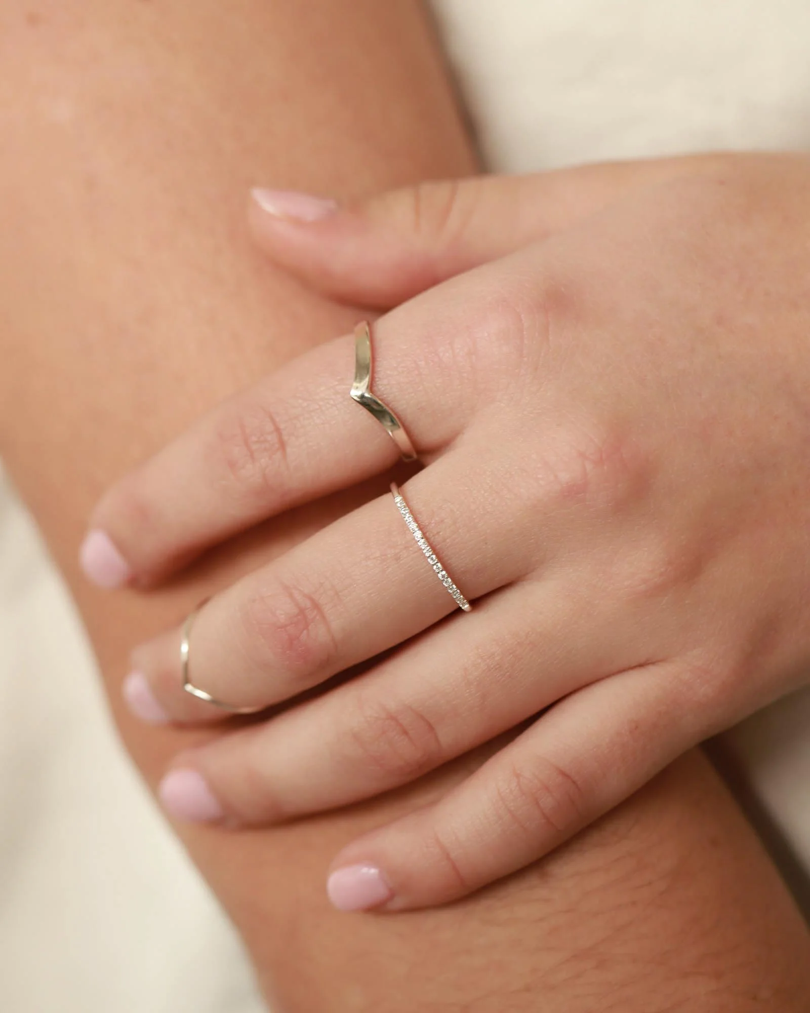 Thin Band Pavé Ring - Image 2