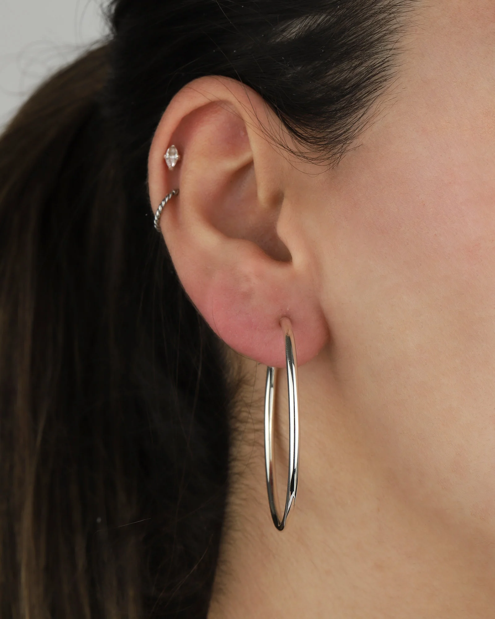 Thin Classic Hoops | 60mm - Image 2