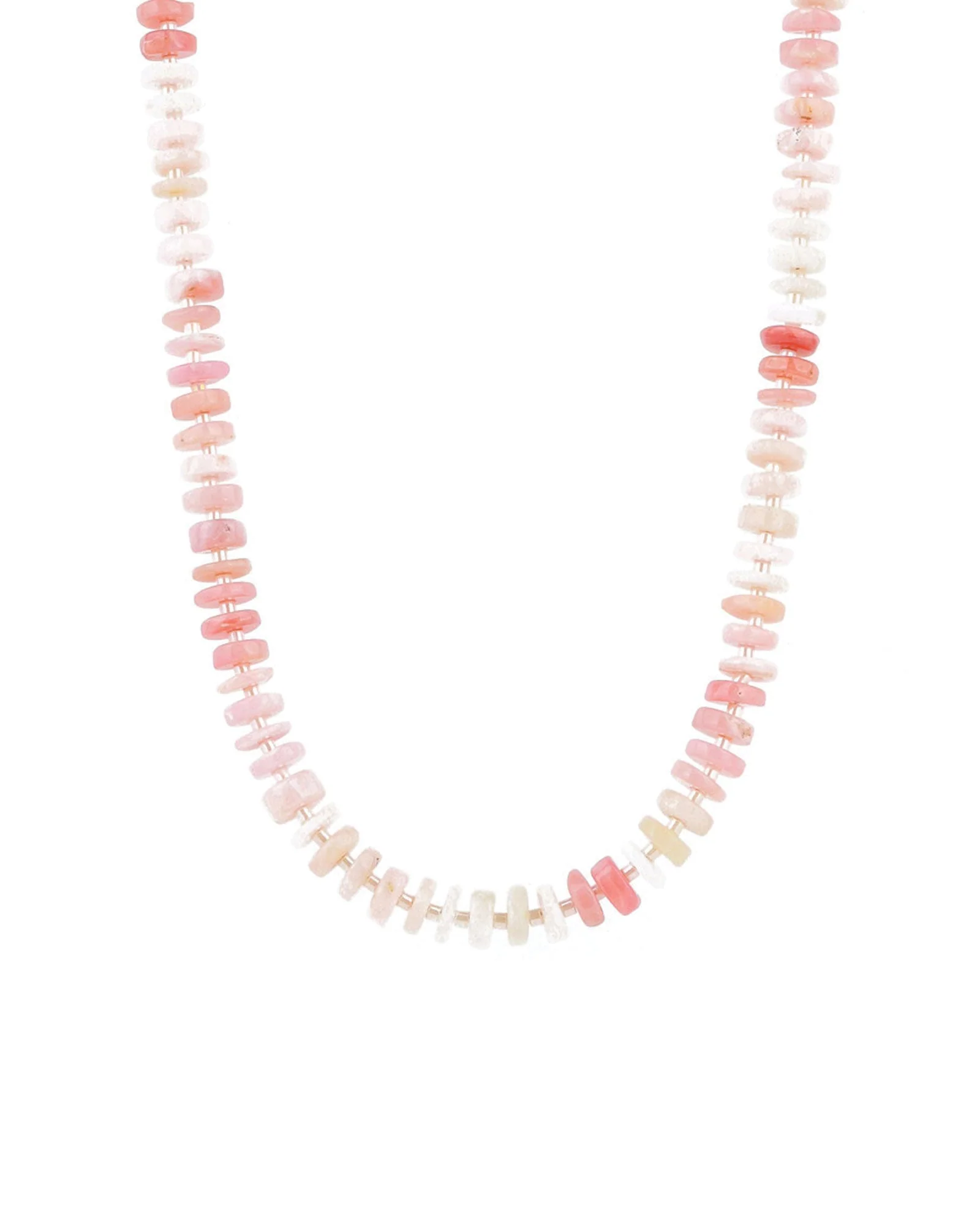 Pink Opal Heishi Stone Necklace