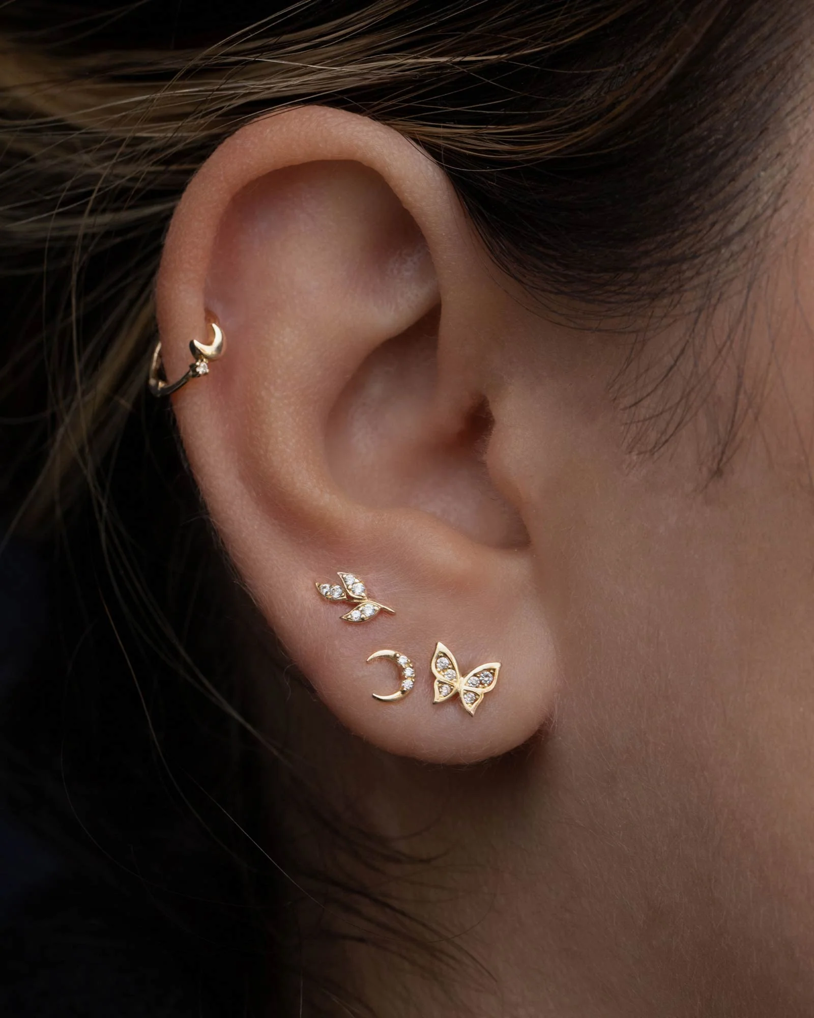 Butterfly CZ Single Stud - Image 3