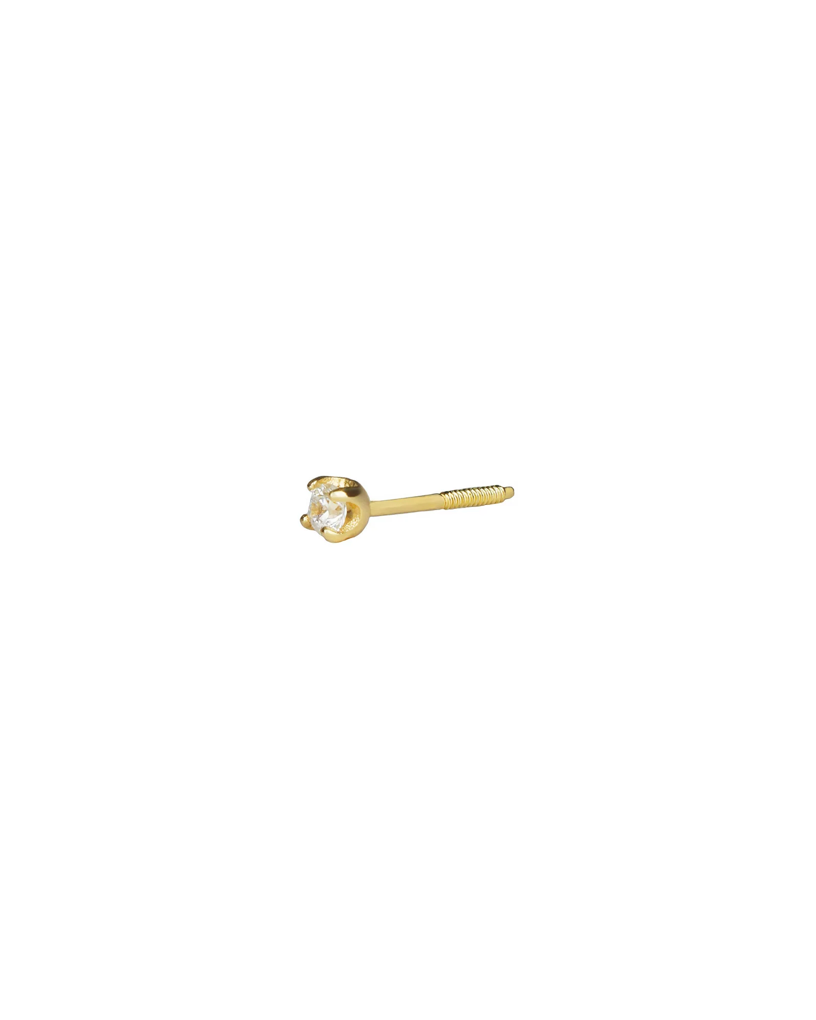 CZ 4 Prong Single Stud | 2mm - Image 3