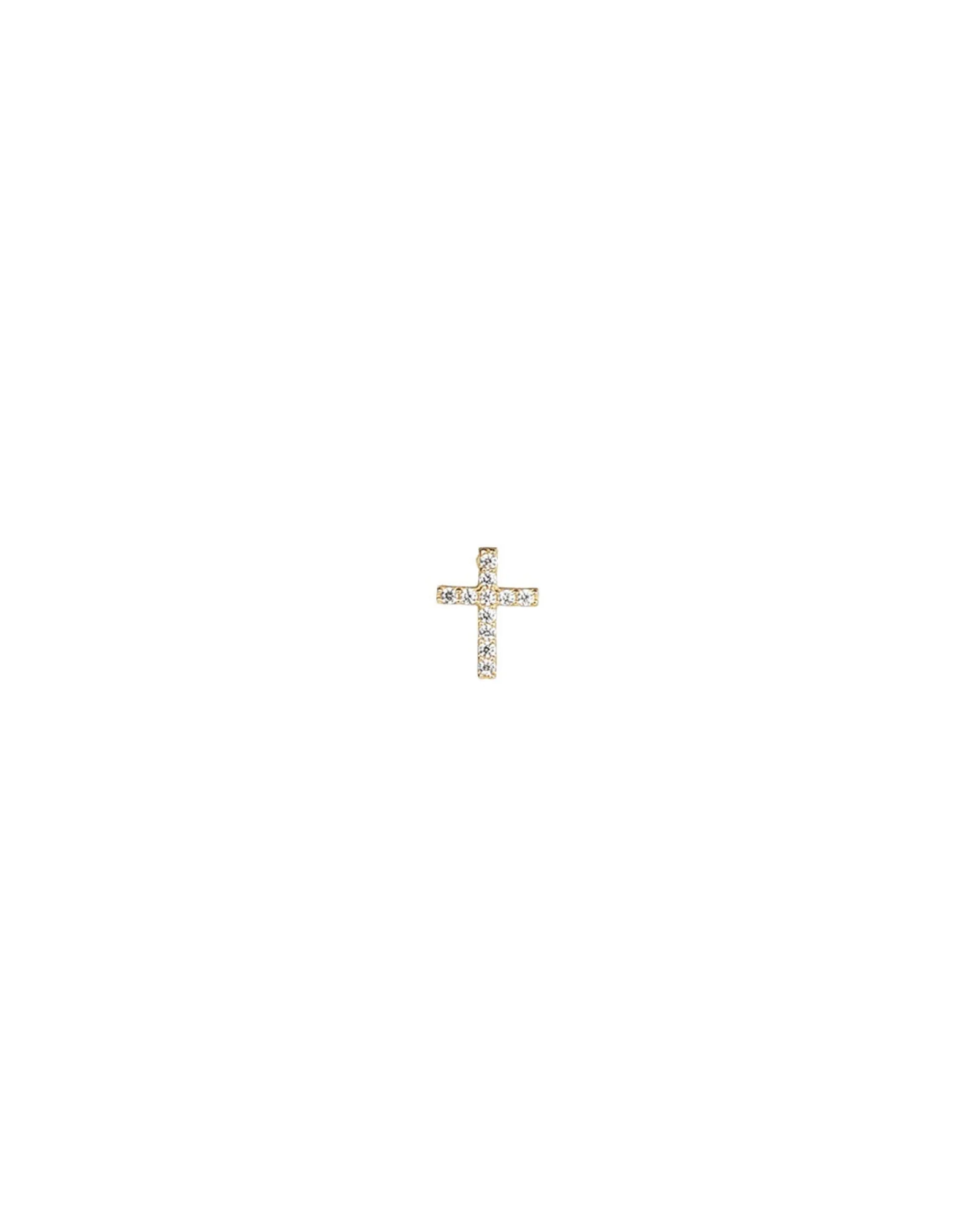 Pavé Cross Single Stud