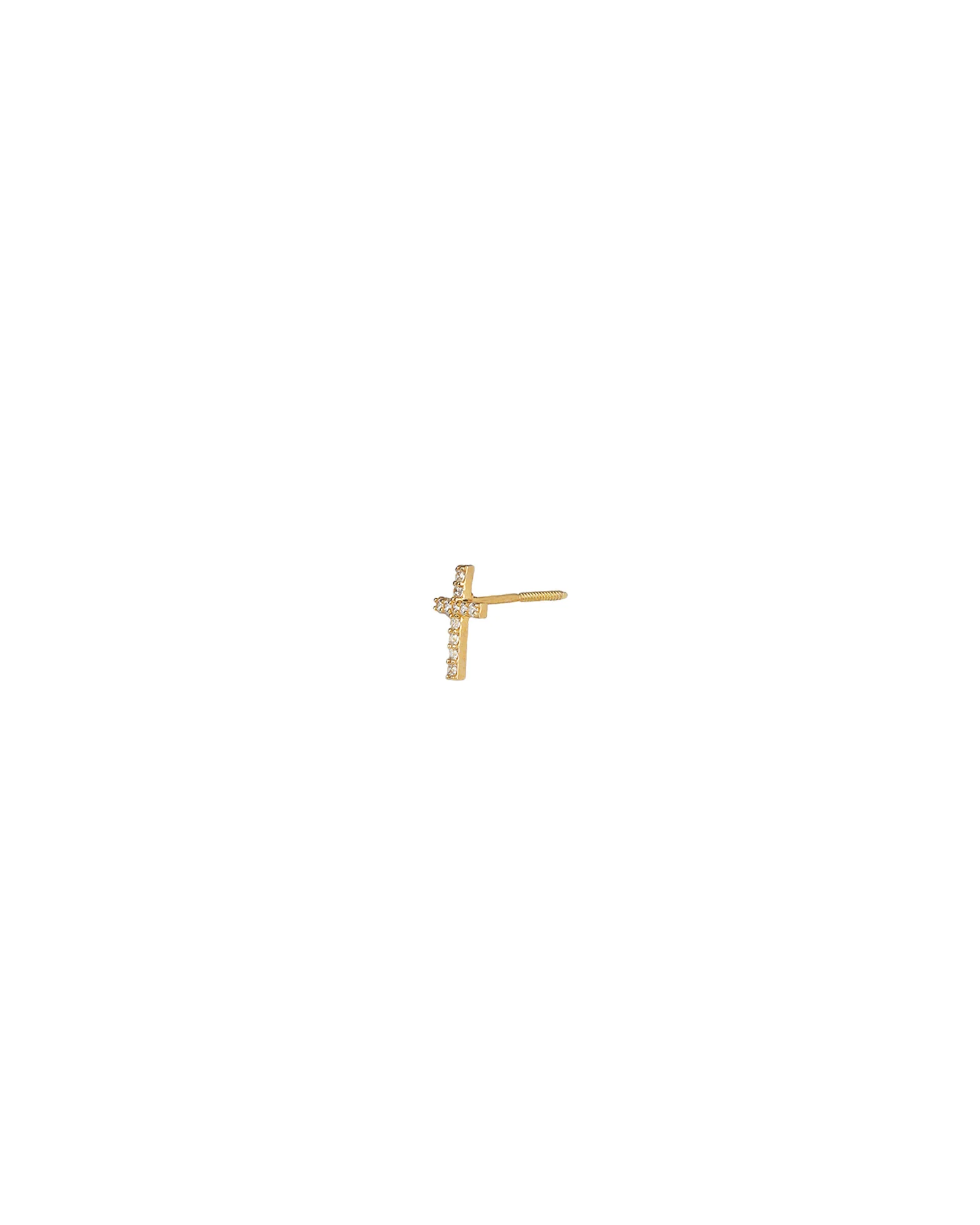 Pavé Cross Single Stud - Image 3
