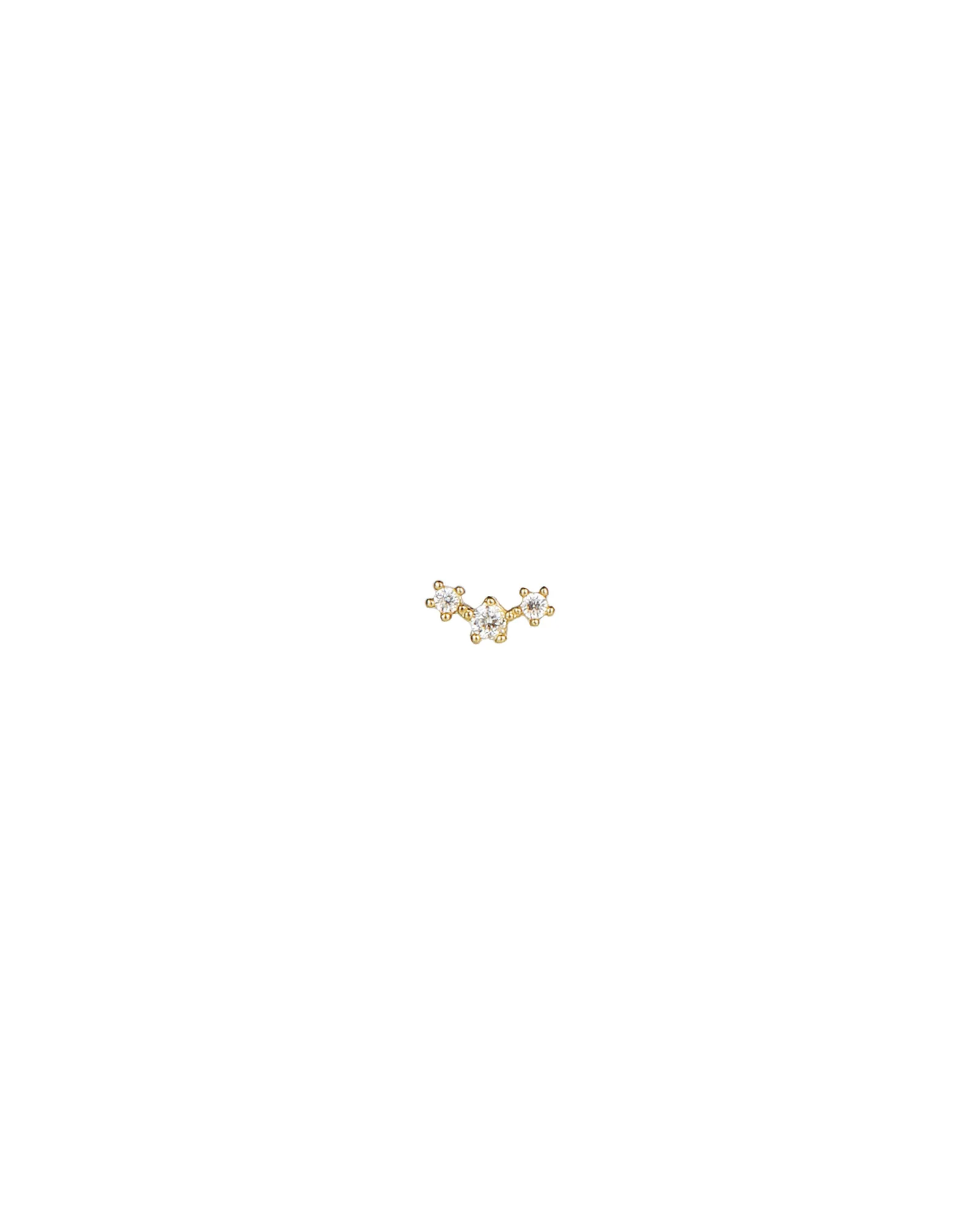 Three Tiny Star CZ Cartilage Stud