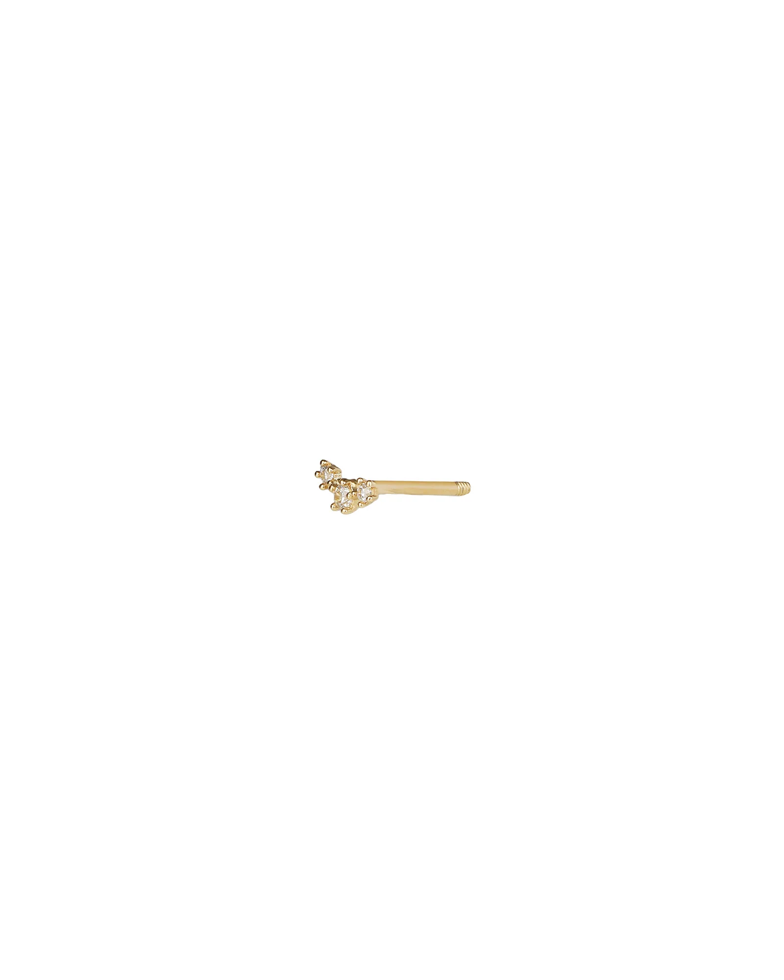 Three Tiny Star CZ Cartilage Stud - Image 3