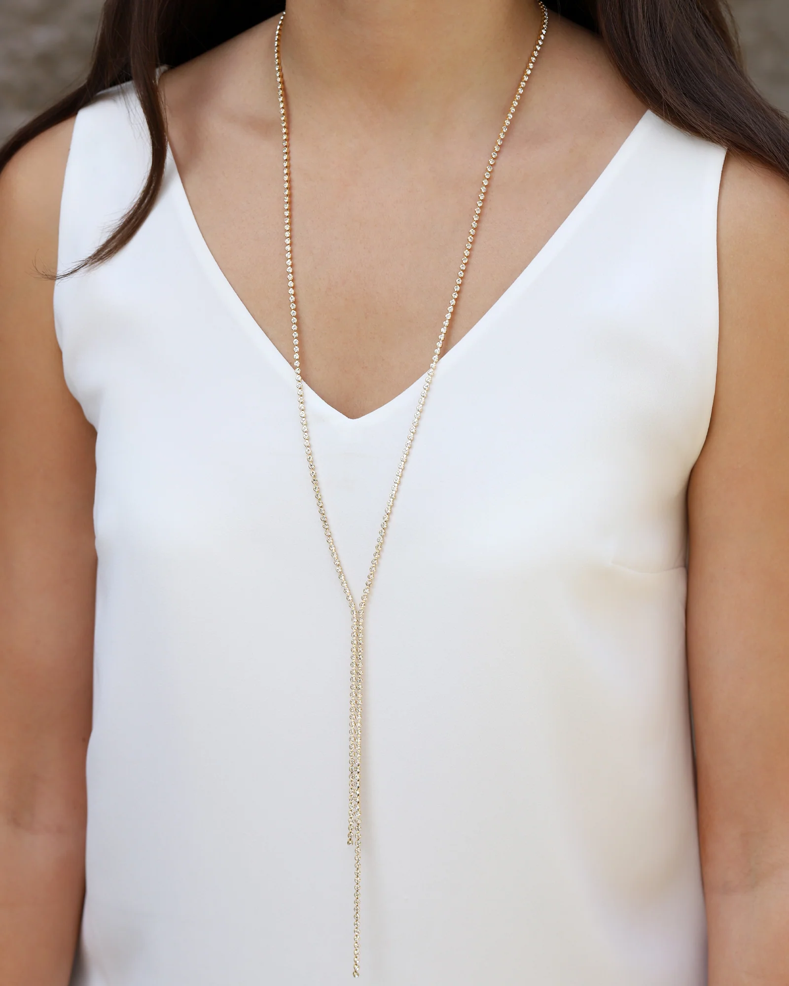 Bezel Crystal Lariat - Image 2