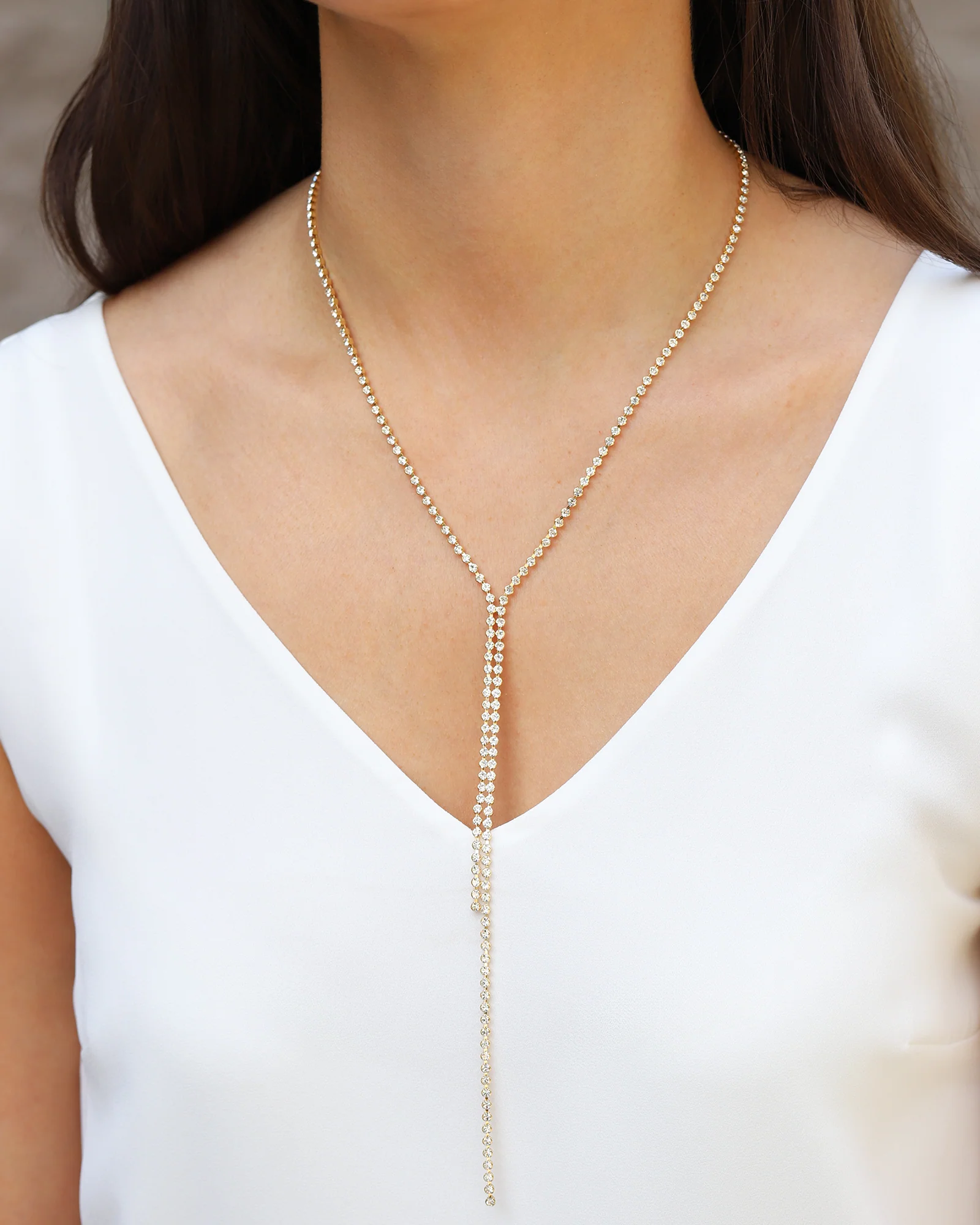Bezel Crystal Y Lariat - Image 2
