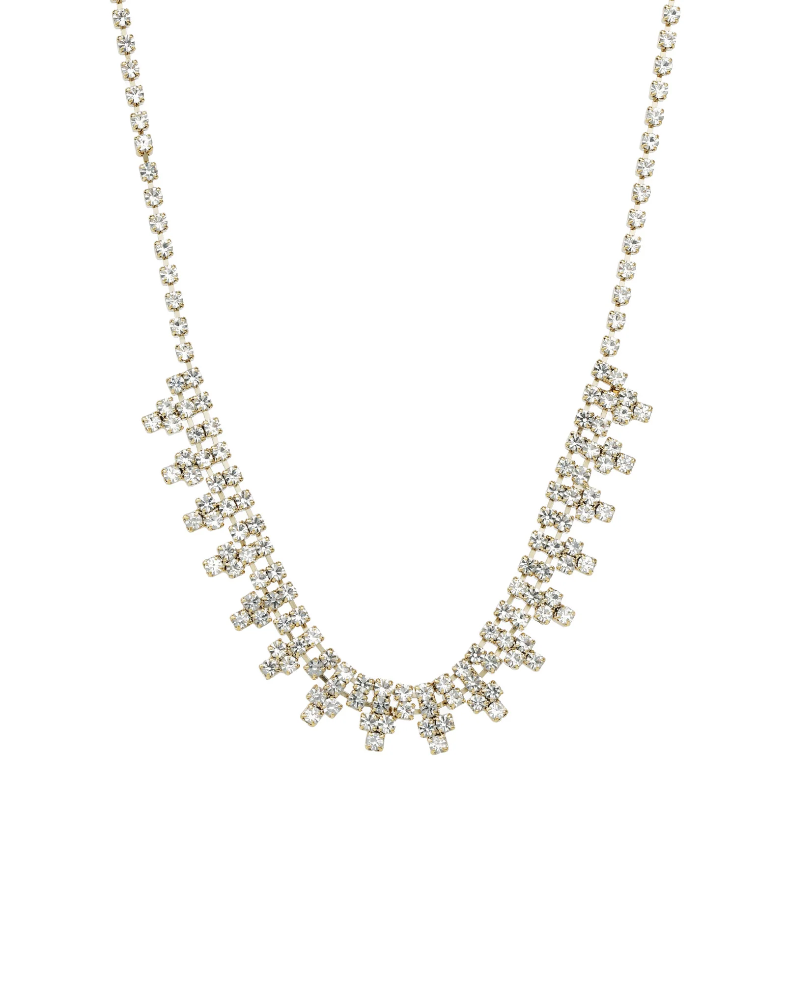 Crystal Cluster Pyramid Necklace