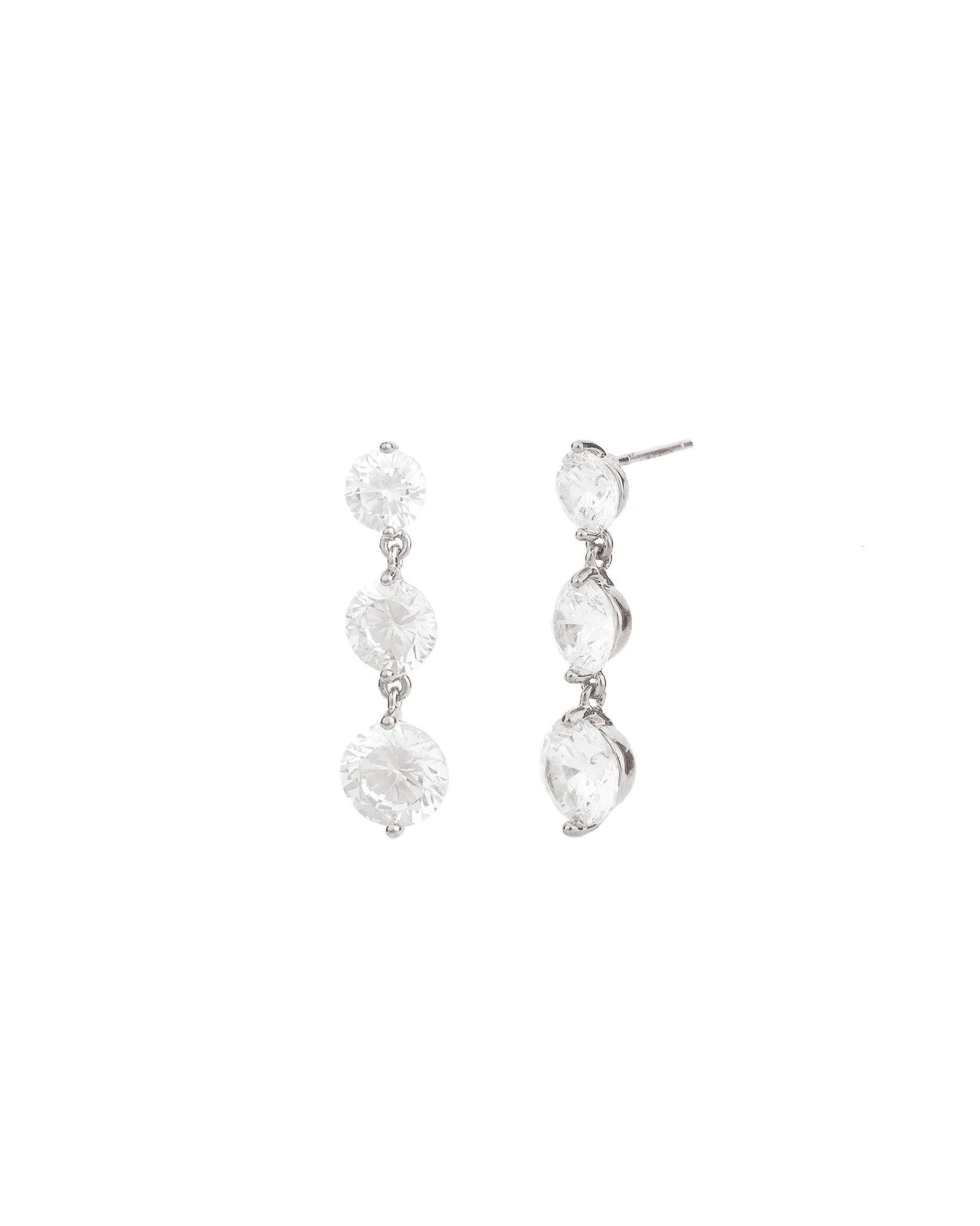Gradual Trio Crystal Earrings