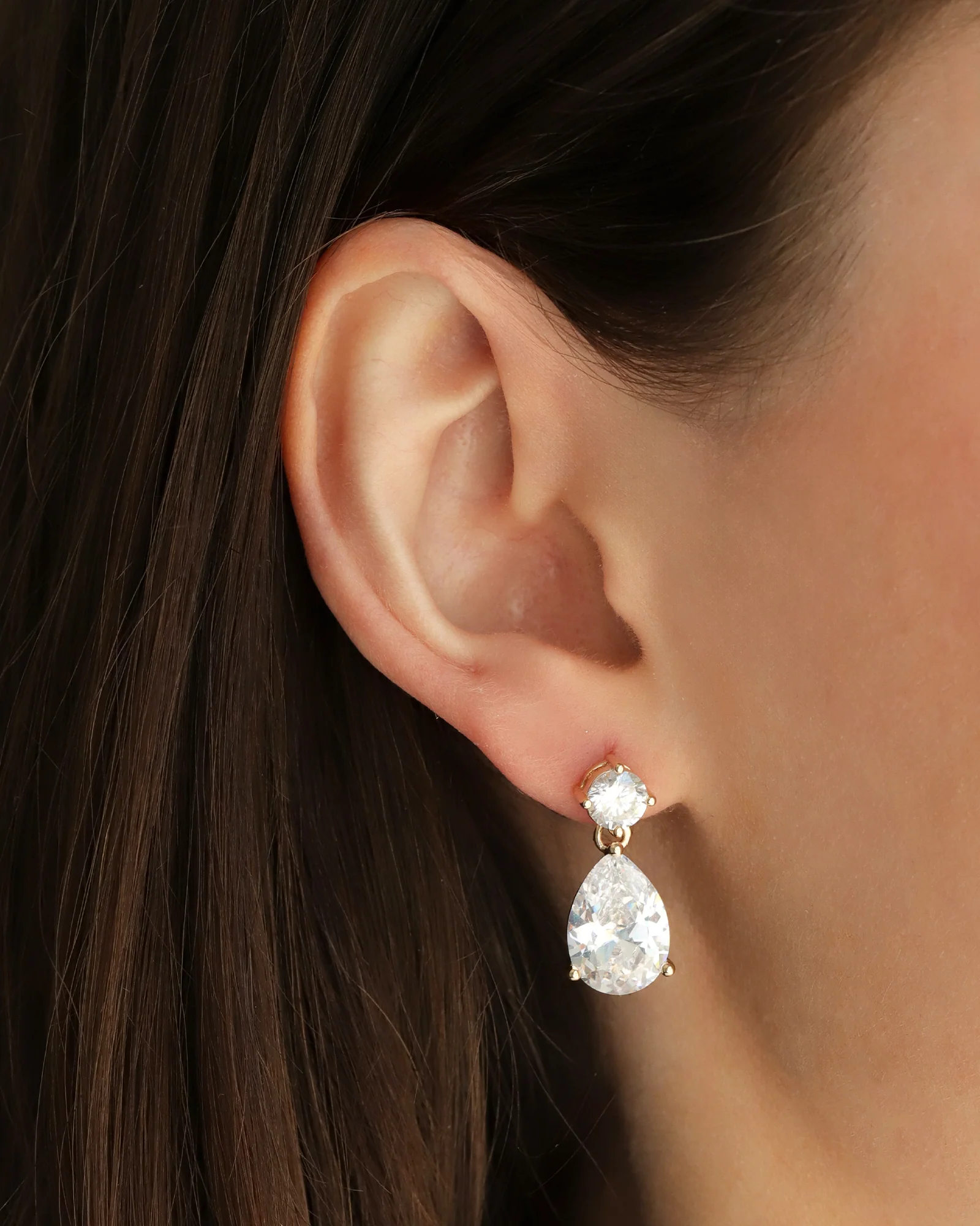 Large Round + Teardrop  Earrings - Image 2