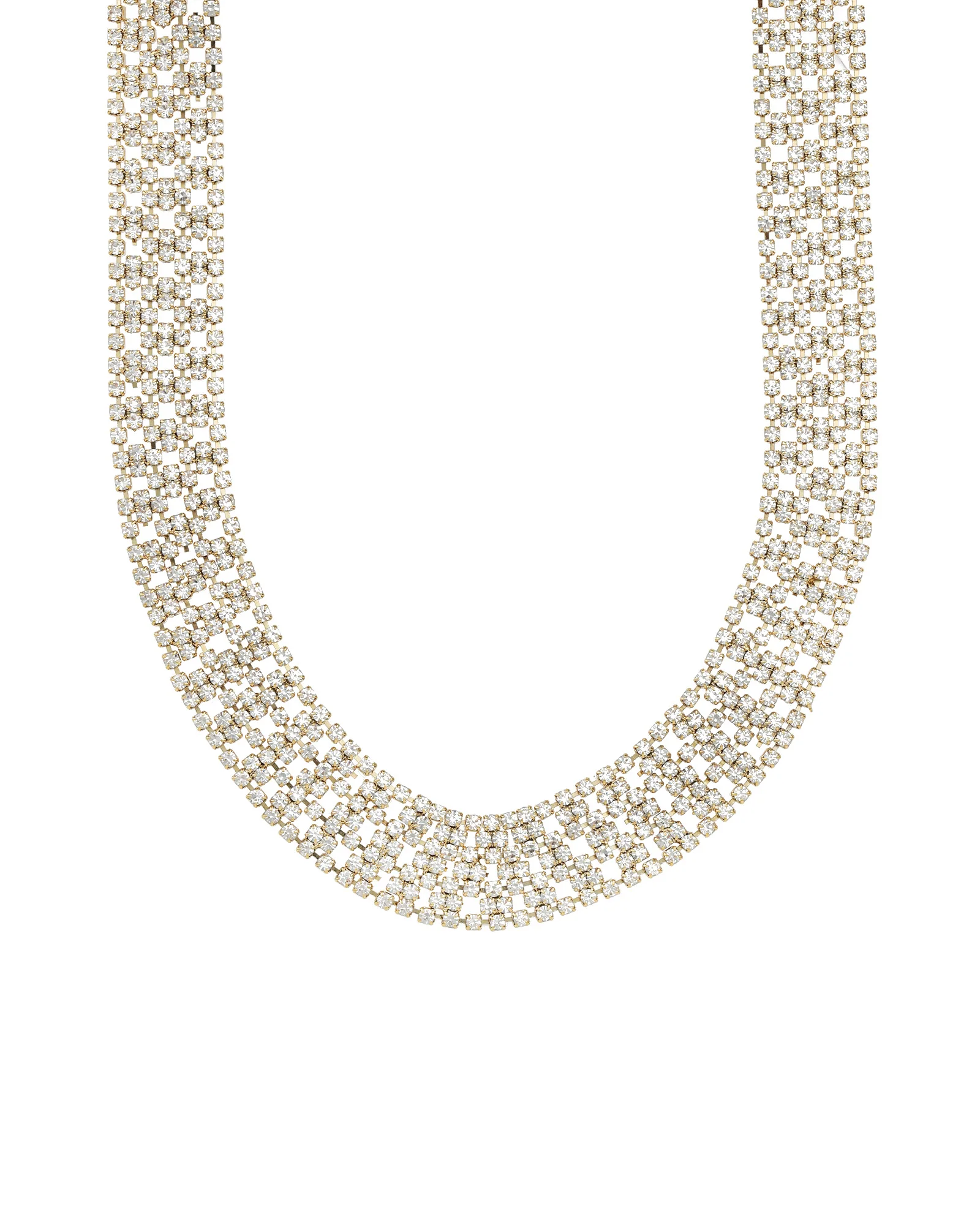 Wide Crystal Mesh Necklace
