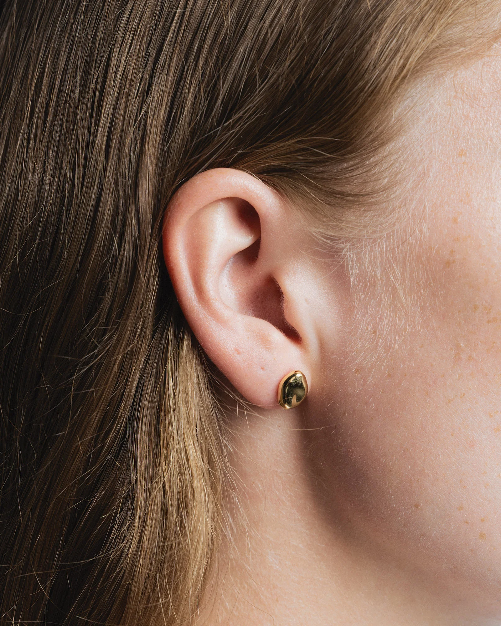 Bean Stud Earrings - Image 2