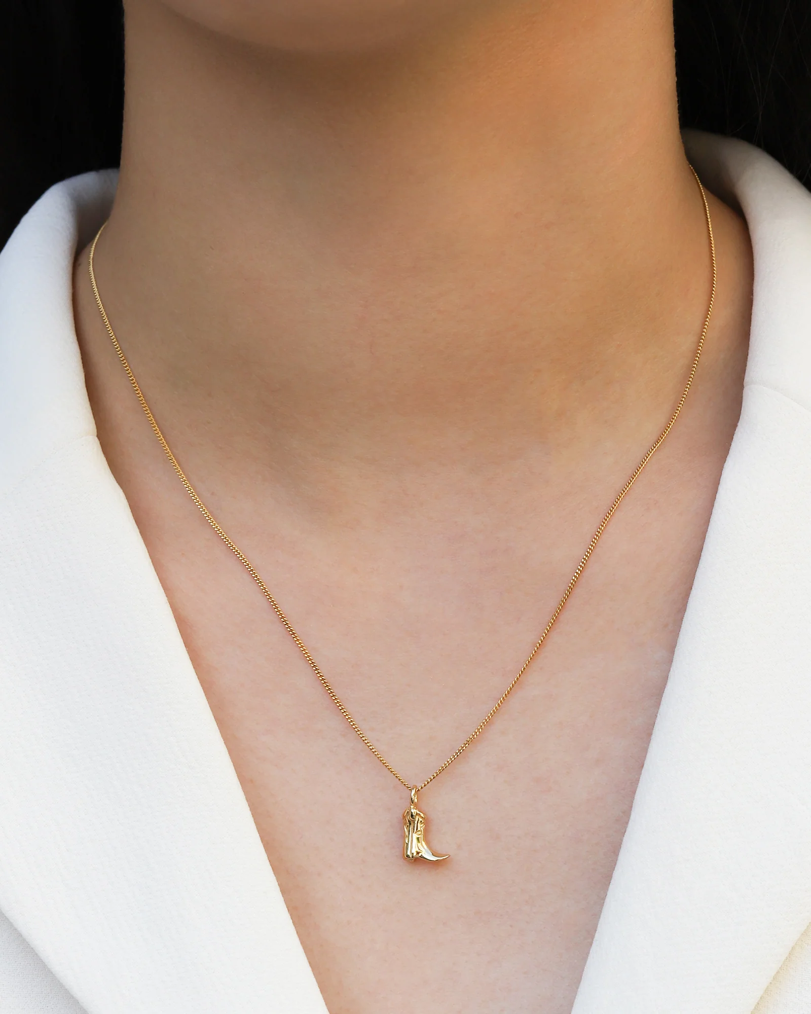 Mini Cowboy Boot Necklace - Image 2
